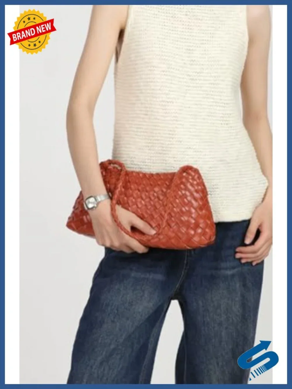 Suede Woven Hobo Bag Faux Leather Tote Purse Shoulder Bag